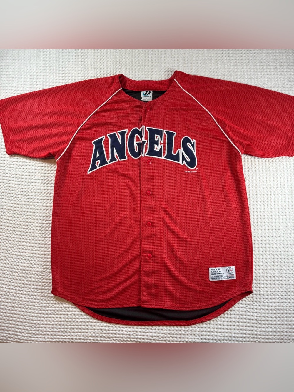 NWOT Los Angeles Angels MLB Dynasty Series Red Baseball Jersey Men’s Large